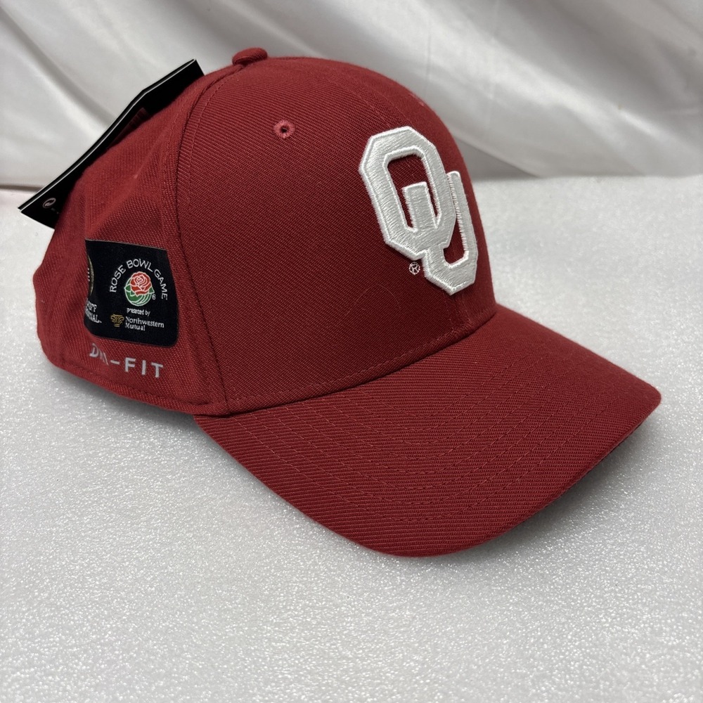 Oklahoma Sooners Baseball Hat Cap Red Rose Bowl Game Nike Dri-Fit  NCAA Football